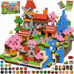 Magneverse cherry blossom block set for imaginative play and fine motor skill development.