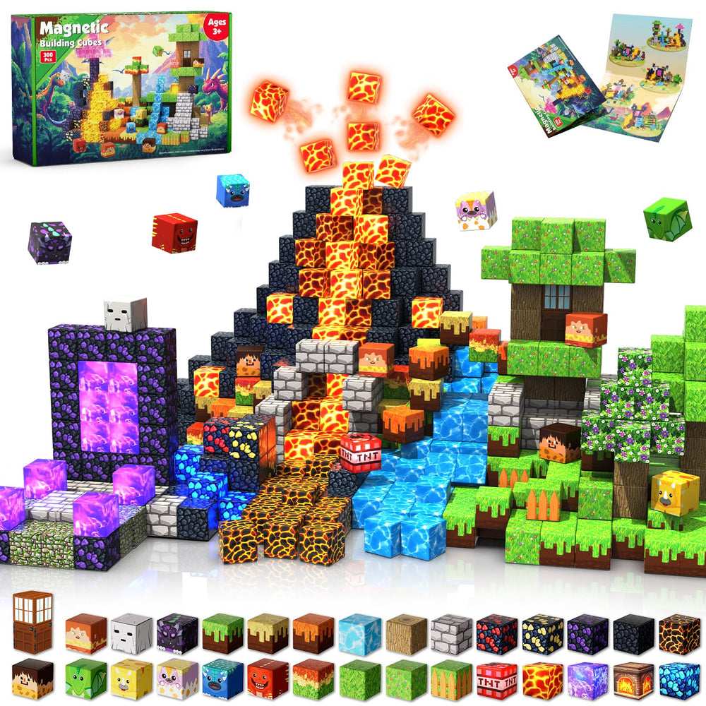 Magneverse 300pcs magnetic blocks collection fuels imaginative play for kids