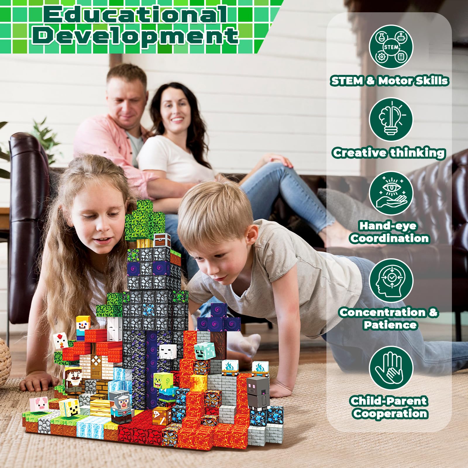 Magneverse storage friendly set helps tidy up after playtime.