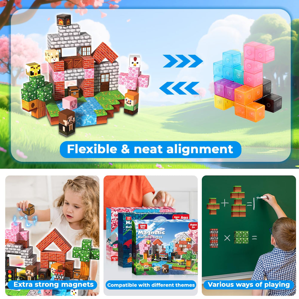 Gift-ready Magneverse set with a forest theme and endless building options.