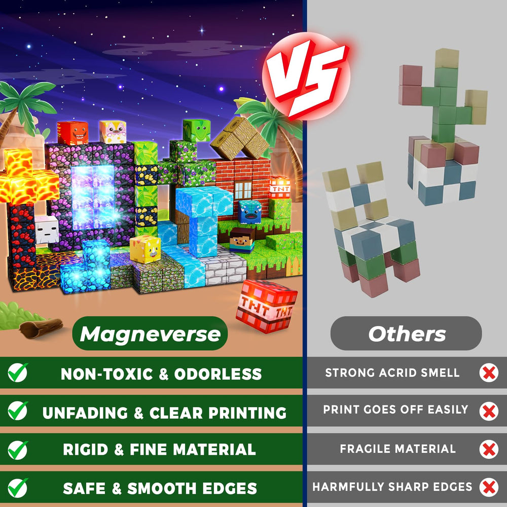 Magneverse kids playing magnets encourages collaboration and fine motor skills.