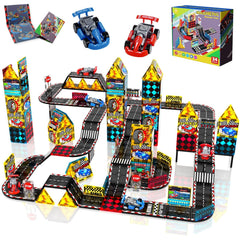 Magneverse Magnetic Tiles Road Set box art inspires imaginative play and early STEM exploration.