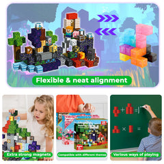 Magneverse open-ended play encourages experimentation and fine motor skills.