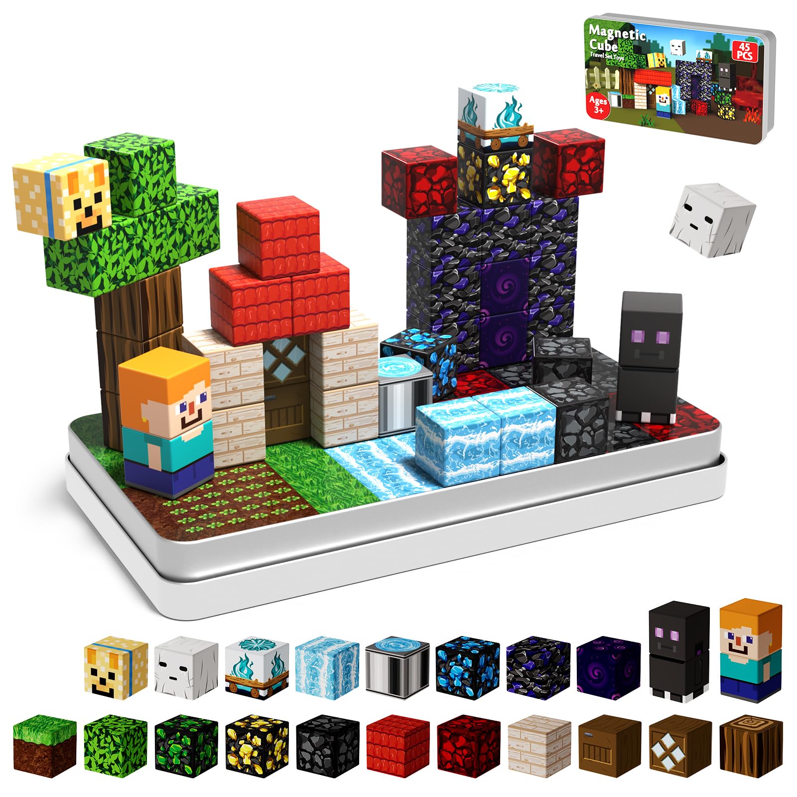 Magneverse Portal 45 pcs mini blocks ready for creative building on the go.