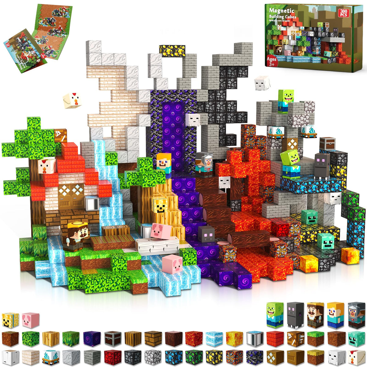 Magneverse Portal lava cubes for imaginative building and STEM exploration.