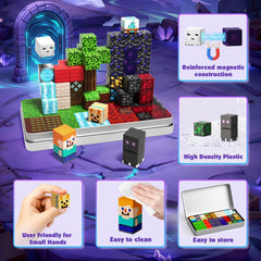 Magneverse Portal magnetic cubes in use for open-ended construction adventures.