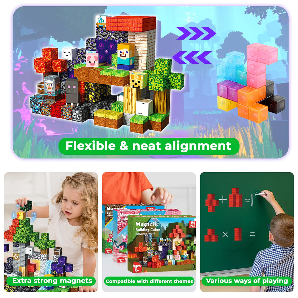 Magneverse safe non-toxic blocks with smooth edges for easy cleaning and safe play.