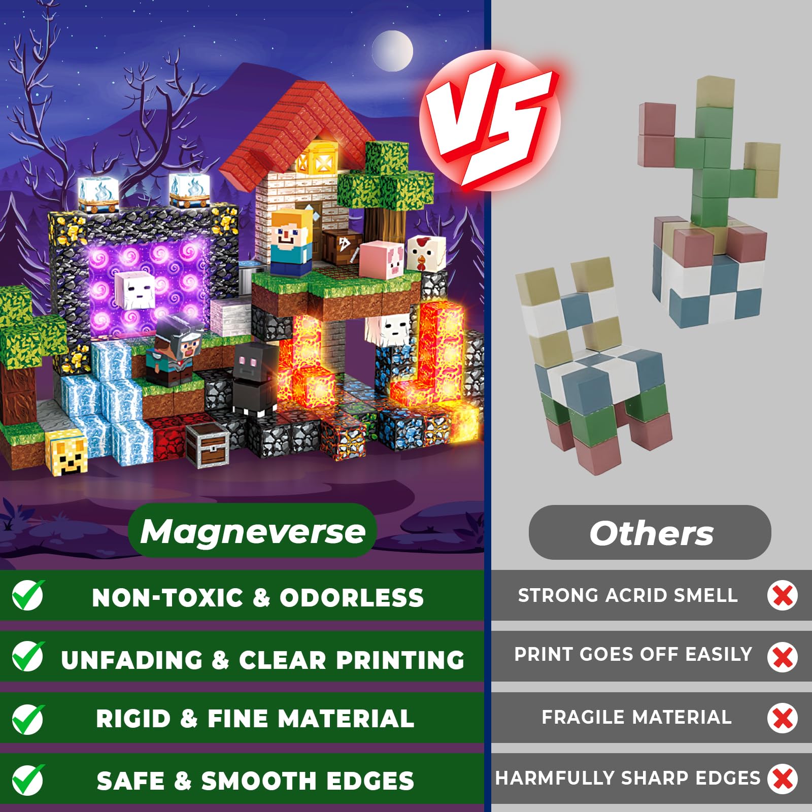 Magneverse storybook and patterns guiding open-ended creation.