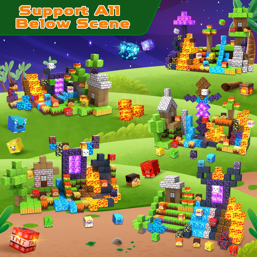 Magneverse theme lava portal forest boosts dramatic storytelling and construction fun