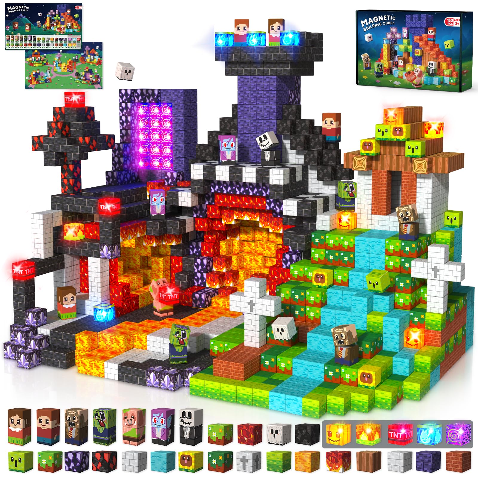 Magnevia light-up blocks ignite nighttime creativity for kids.