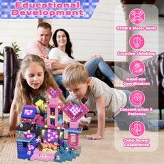 Magnevia multi-child setup supports sharing and collaborative building during family time.
