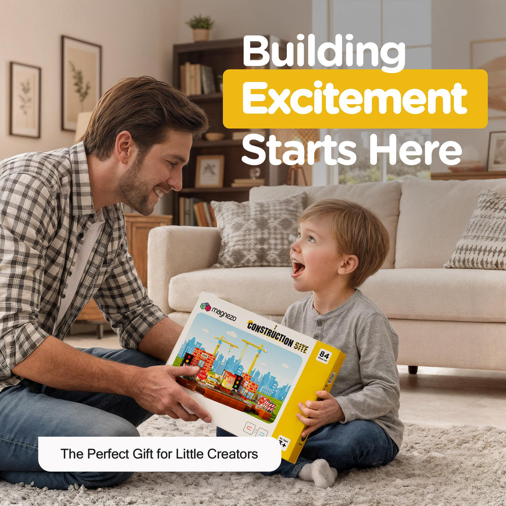 Magnezo STEM-friendly set encourages problem-solving and imaginative thinking through building