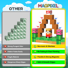 Magpixel classroom activity setup enables engaging, screen-free lessons.