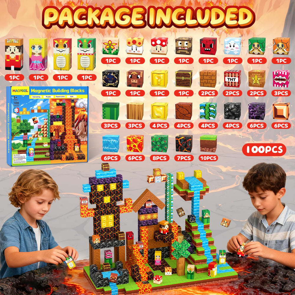 Magpixel forest treehouse build shows easy magnetic connections for creative construction