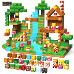 Magpixel forest treehouse build boosts imaginative play and fine motor skills.