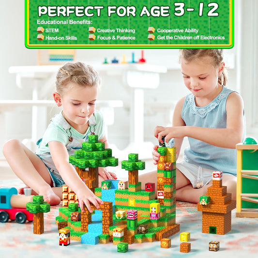 Magpixel kids building blocks close-up shows tactile magnets fueling creativity.