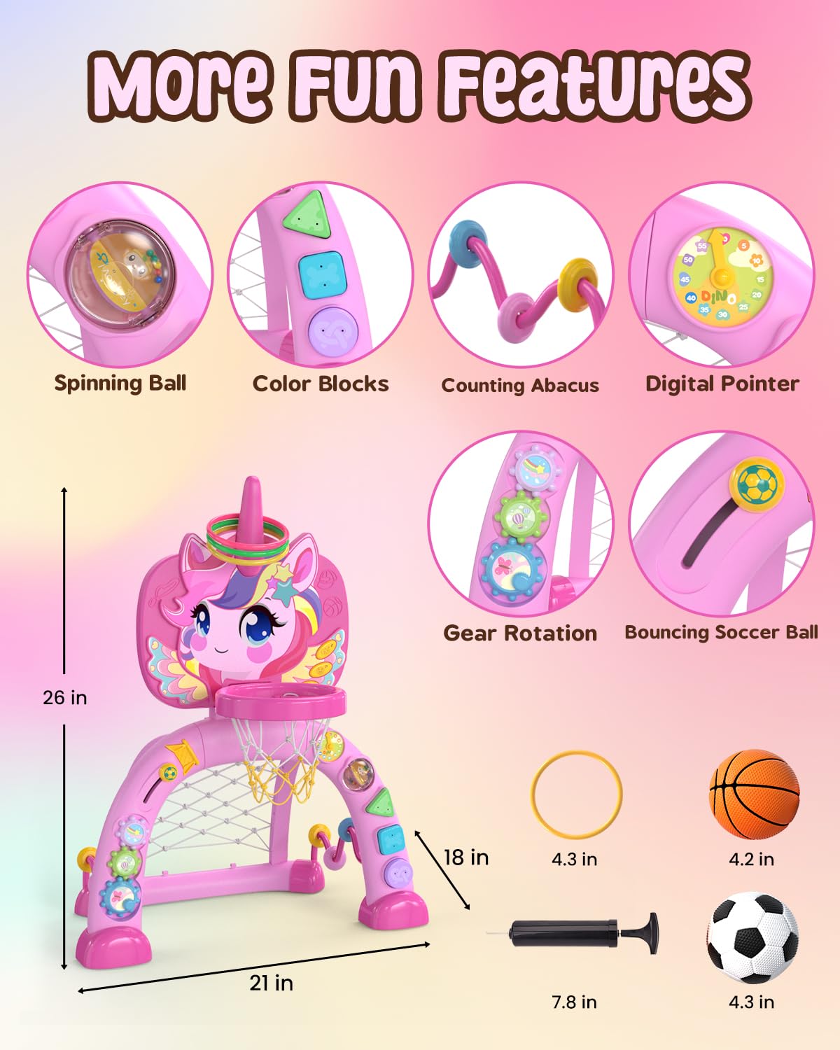 MAGTHIC Toddler basketball hoop durable plastic with safety in mind.