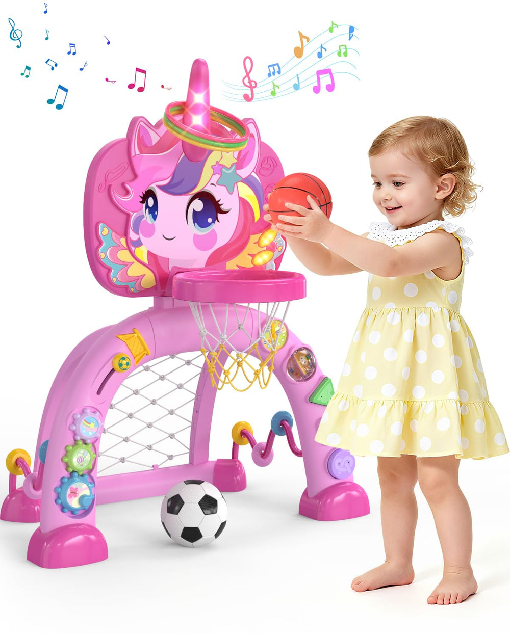 MAGTHIC Toddler Unicorn Hoop with unicorn design for safe indoor play.