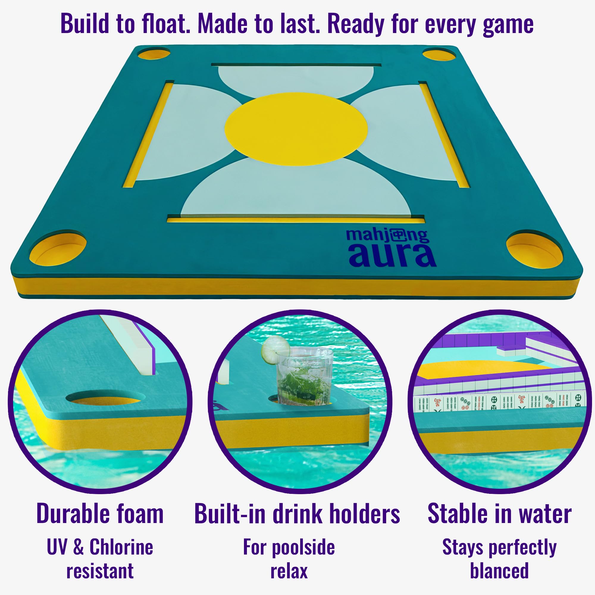 Mahjong Aura water-friendly table for Scrabble and other games