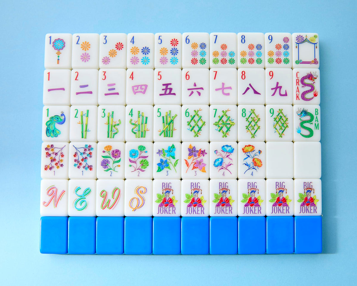 Mahjong Co Blossom tiles showcase vibrant floral designs for beginner-friendly play at home.