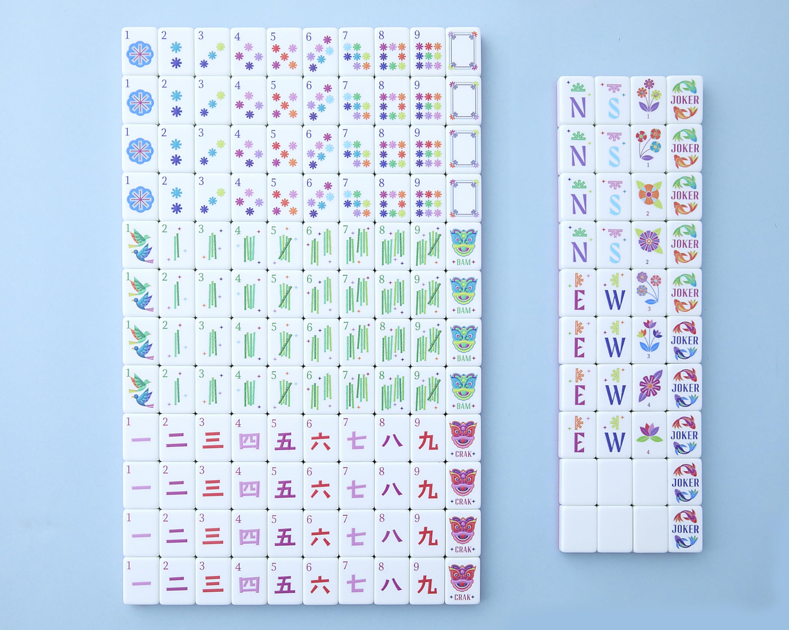 Close-up of Kaleidoscope tile designs highlighting bold, wear-resistant artwork for lasting games
