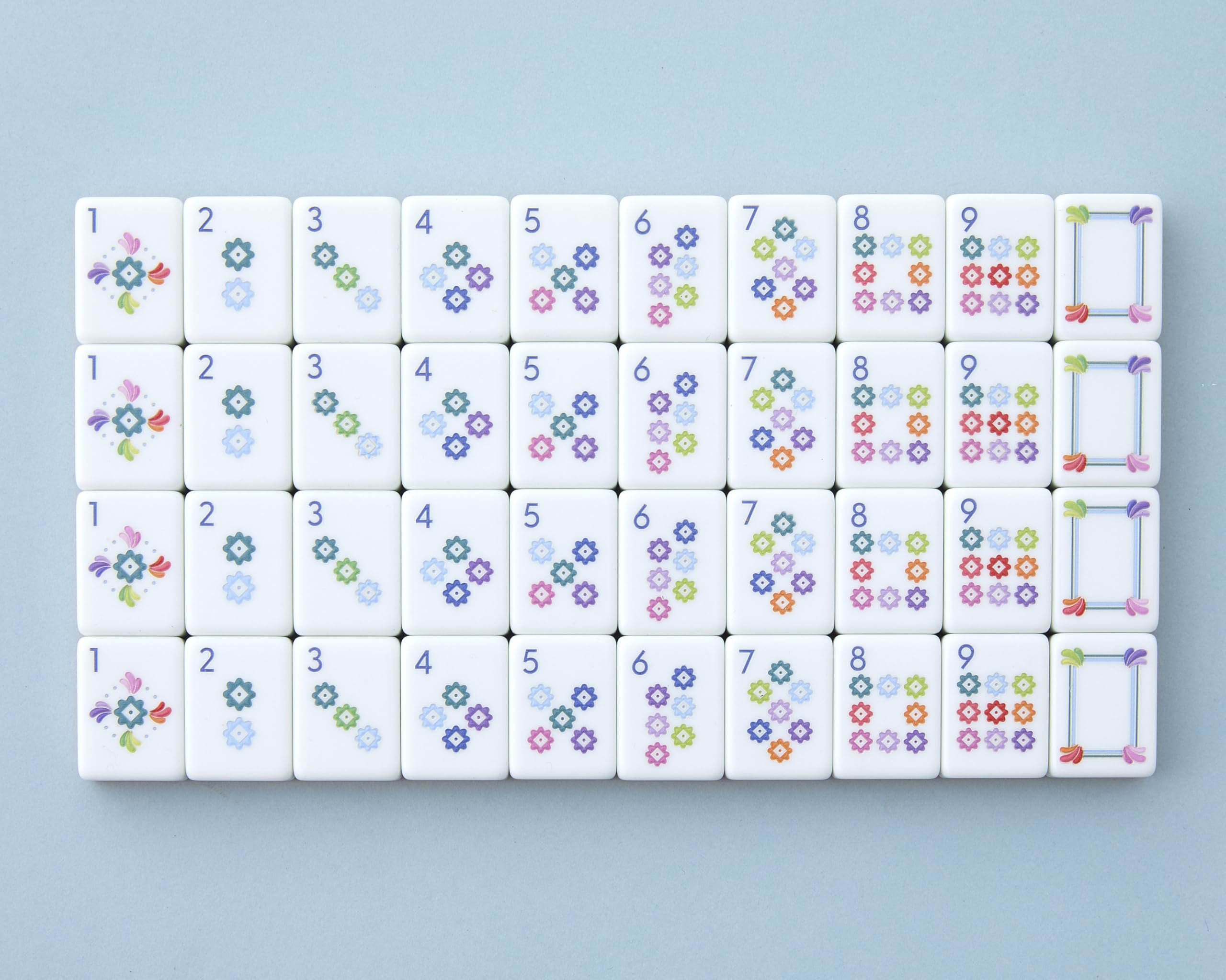 Winds tiles from Paradise set capture variety and authentic Mahjong gameplay.