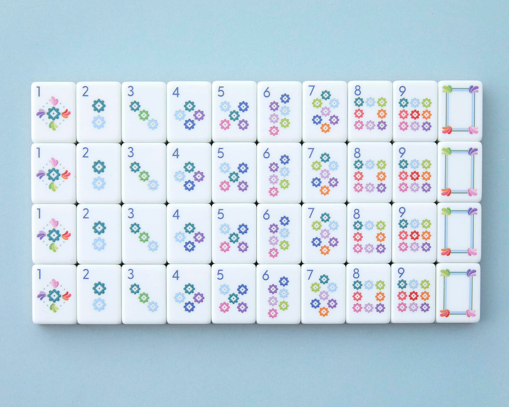 Winds tiles from Paradise set capture variety and authentic Mahjong gameplay.