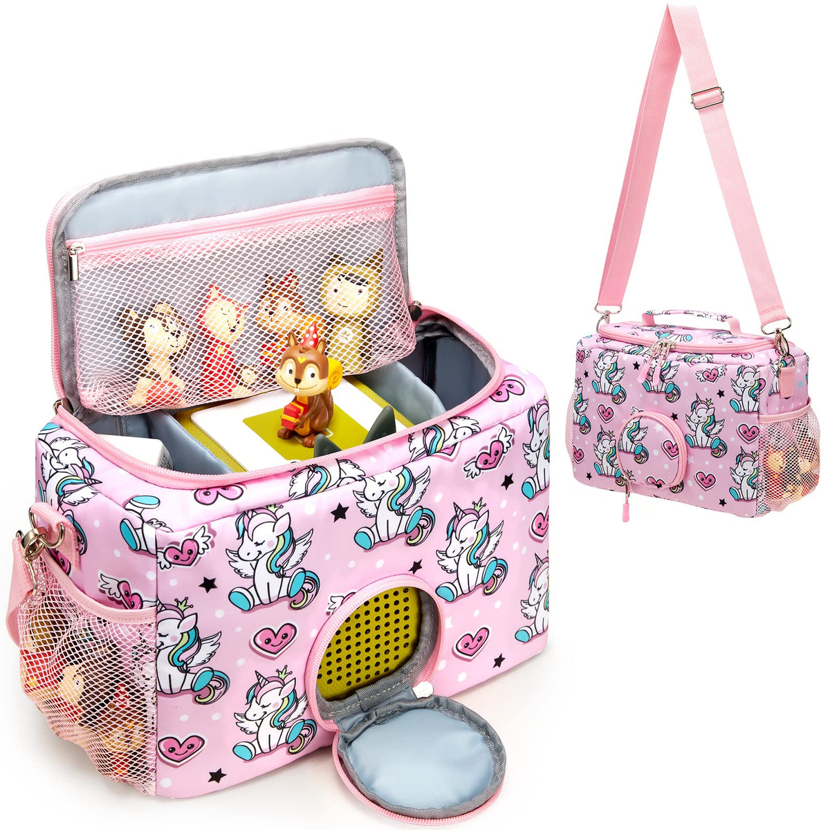 MaidMAX Toniebox carrying case with front window for easy listening on the go.