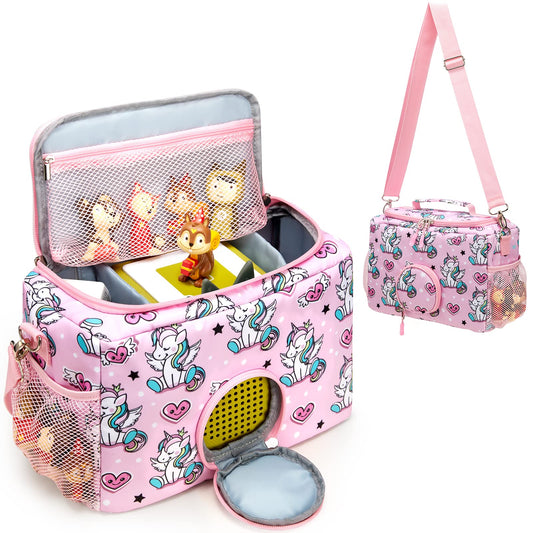 MaidMAX Toniebox carrying case with front window for easy listening on the go.