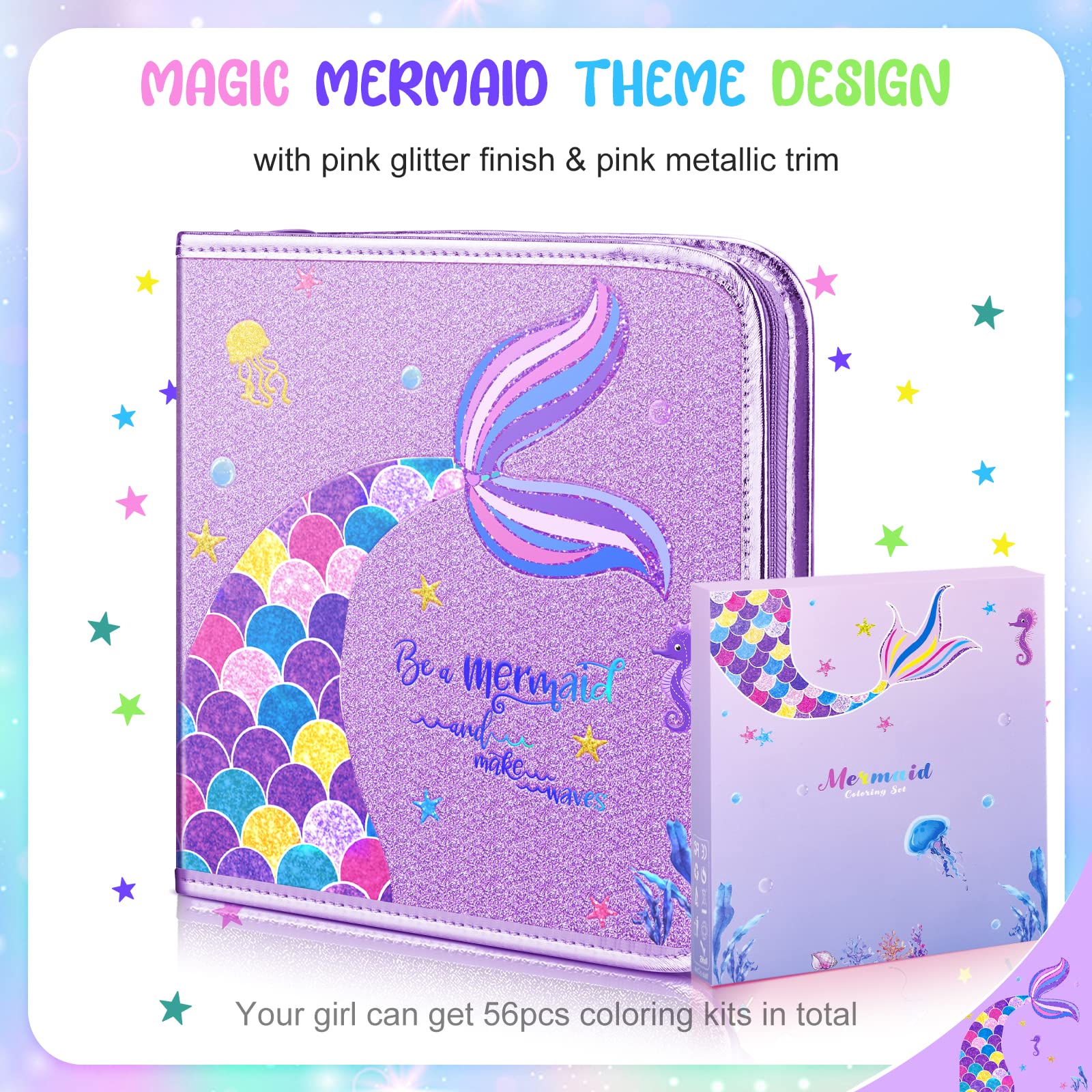 MAIGOZON Mermaid gel pens deliver shiny accents for crafts and drawings