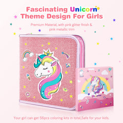 MAIGOZON portable unicorn zipper case keeps art supplies organized