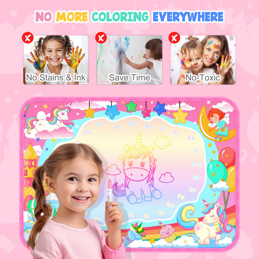 MAIGOZON complete set includes pens and boards for versatile, no-muss art sessions.
