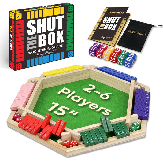 Maiji Planet Original Classic Shut The Box Game ready for family night fun.