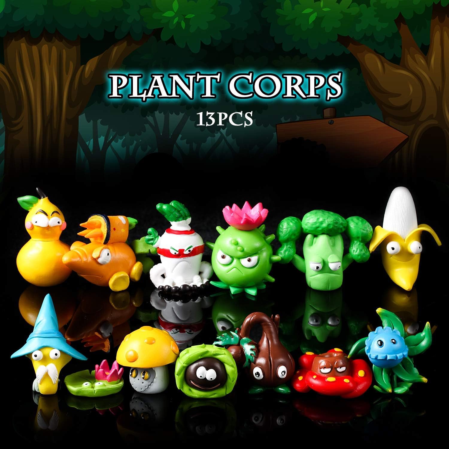 Maikerry PVZ figure toys scene accessories enhance imaginative play and scene recreation.
