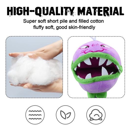 Maikerry PVZ plush 6pcs desk-decor setup enhances a playful workspace.