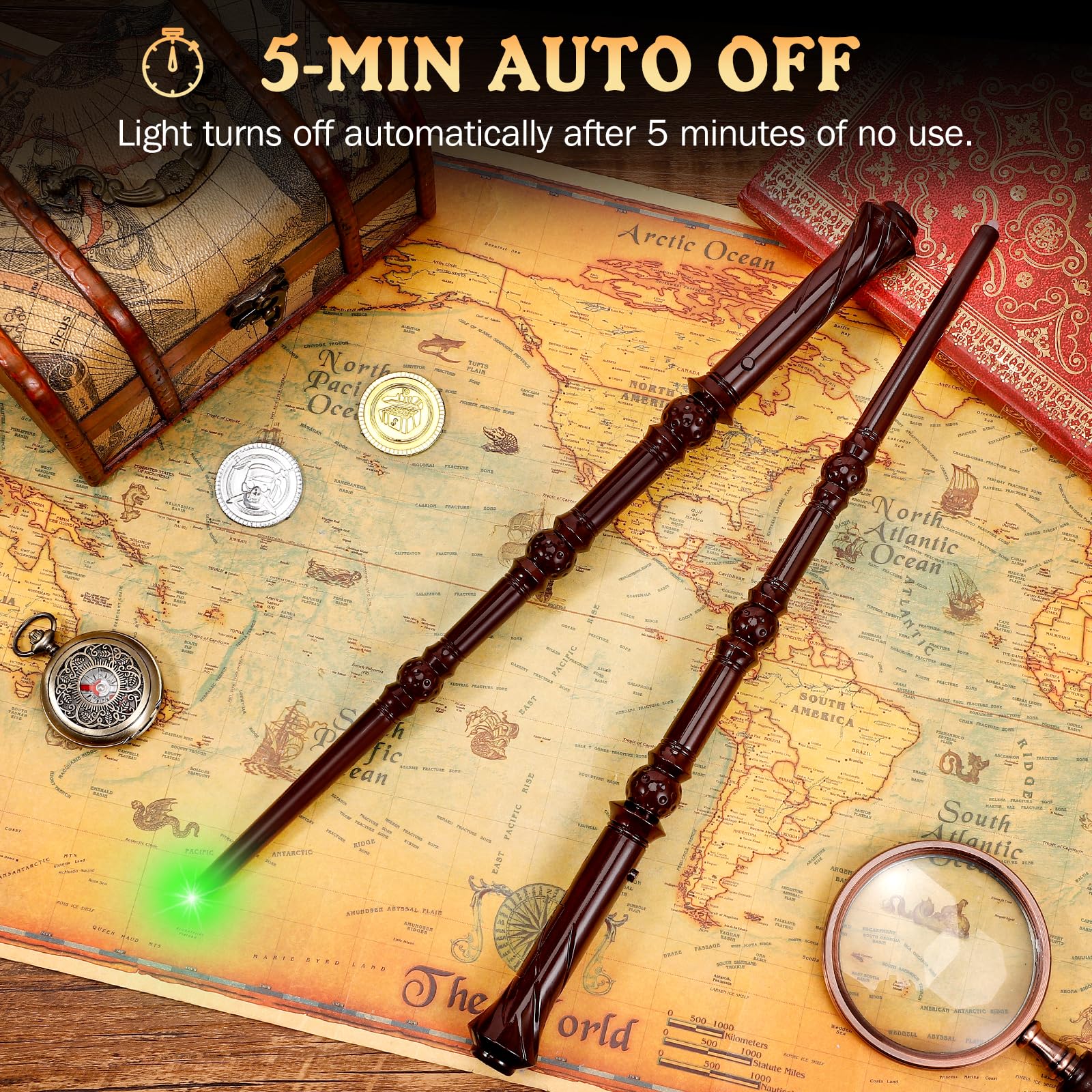 Maikoi wand offers easy-control button for little hands.