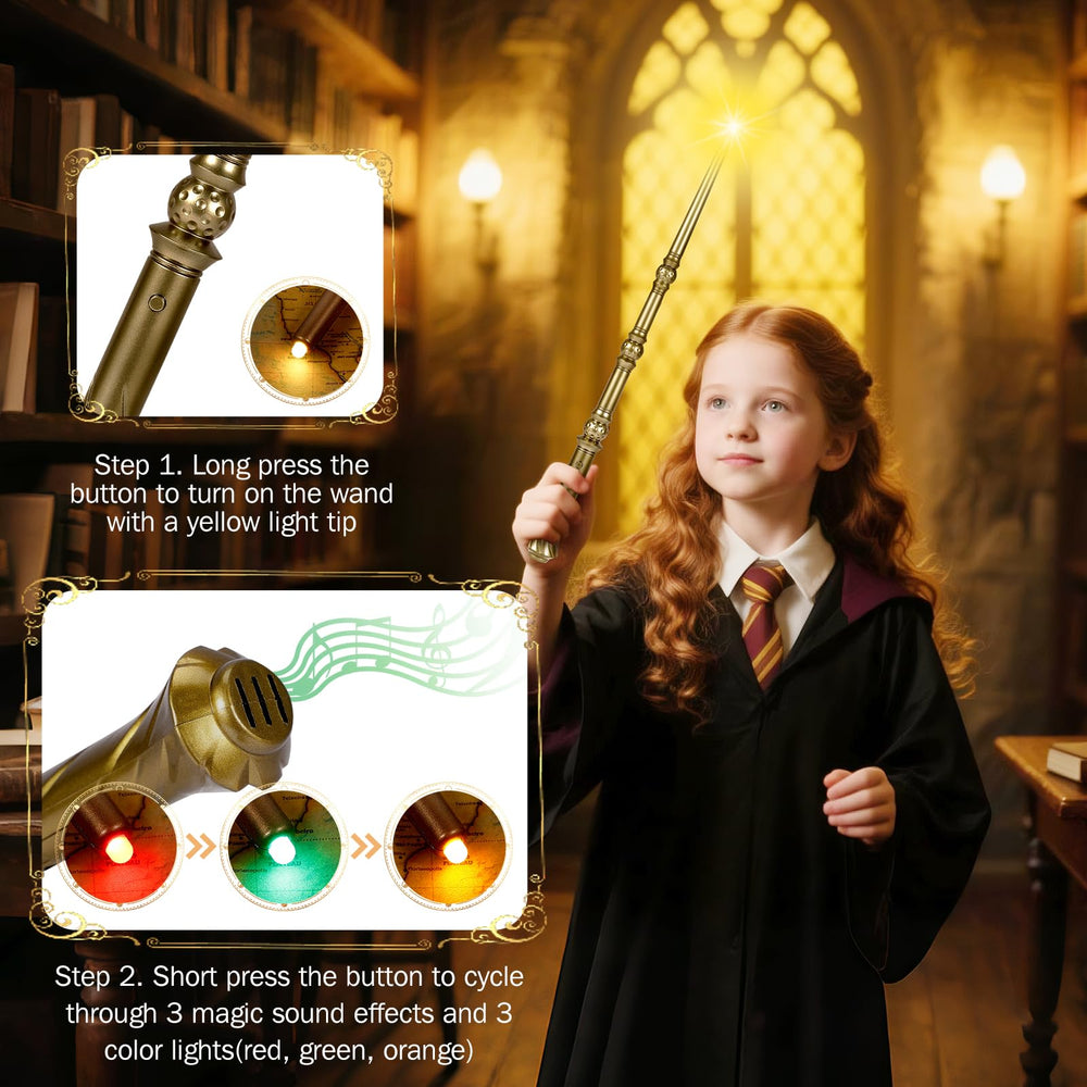 Maikoi wizard wand red glow with sound for party magic