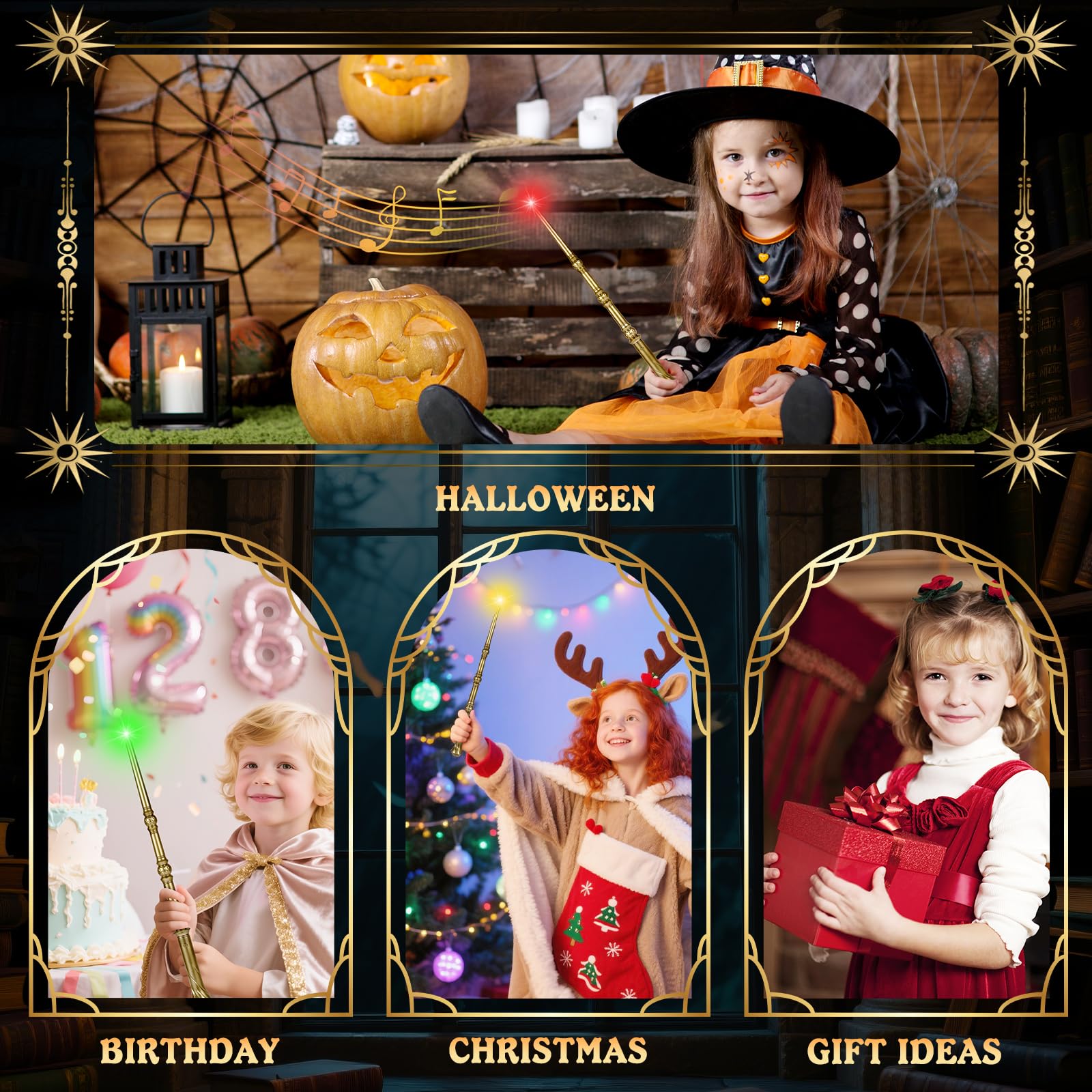 Maikoi two-pack magic wand display for kids gift set