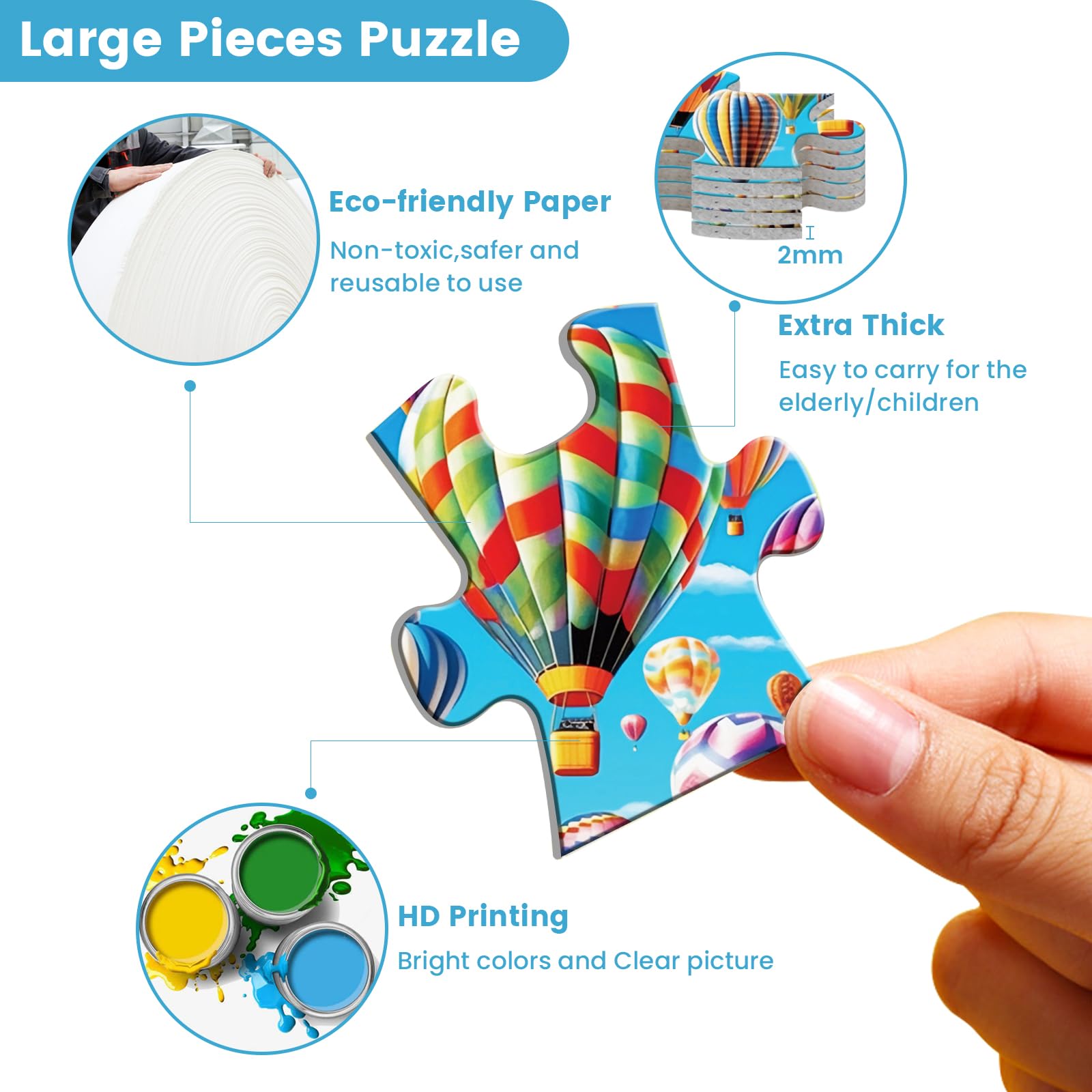 Maiqufa vibrant clear imagery to engage puzzle sessions.