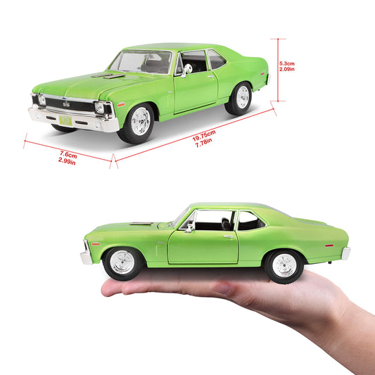 Maisto 1:24 Nova SS green left side view for collection.
