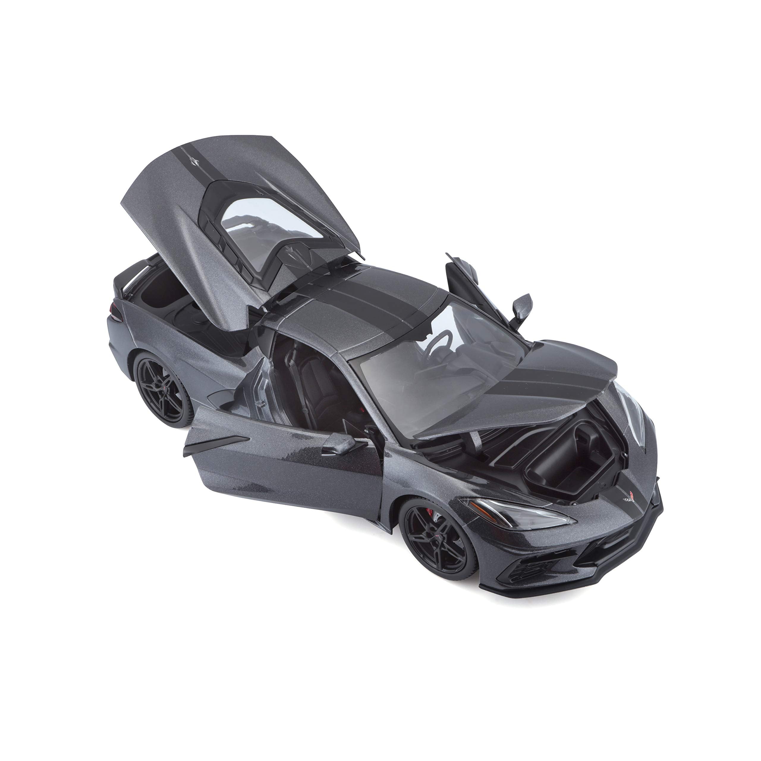 Maisto 1:18 Corvette Stingray Z51 grey engine bay opened for detail