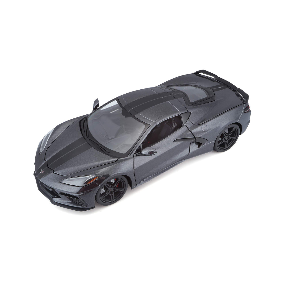 Maisto 1:18 Corvette Stingray Z51 grey front view for display