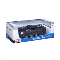 Maisto 1:18 Corvette Stingray Z51 grey packaging and display stand