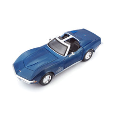Maisto 1/24 Corvette blue diecast model for sturdy display.