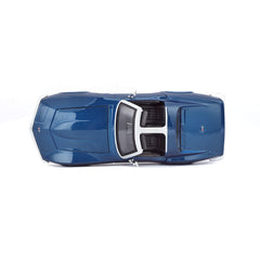 Maisto Corvette blue shelf-display shot for desk setups.