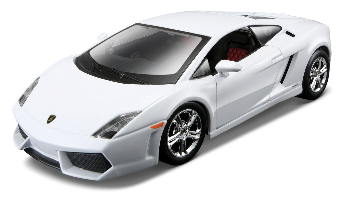 Maisto Lamborghini Gallardo assembly line kit in white, ready for quick, satisfying build.