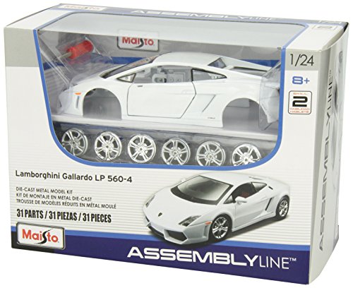 Maisto Lamborghini Gallardo assembly line pre-painted metal body for instant display.