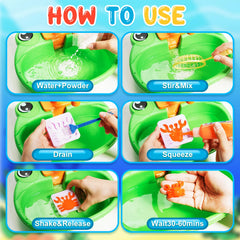 Maiwaput brush and measuring cup aid precise, tidy crafting
