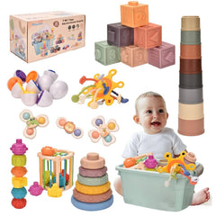 Majabike Montessoriii soft building blocks support tactile exploration and motor skill development.