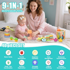 Majabike soft building blocks in gentle colors for stacking exploration.